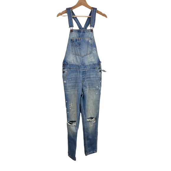 Hollister Jeans Nwt Hollister Distressed Denim Overalls Poshmark